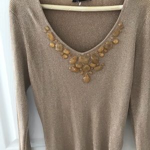Women’s XL August Silk Gold/Champagne blouse